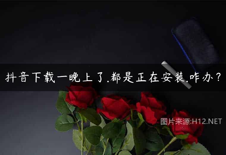 抖音下载一晚上了.都是正在安装.咋办？