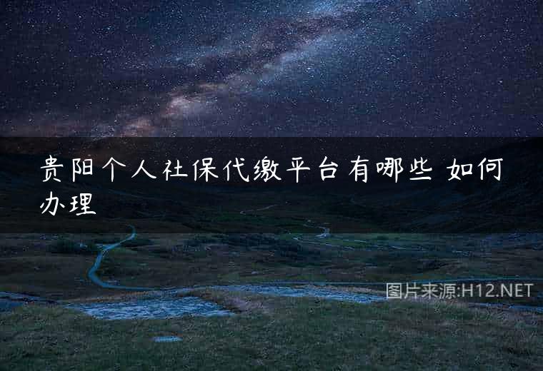 贵阳个人社保代缴平台有哪些 如何办理
