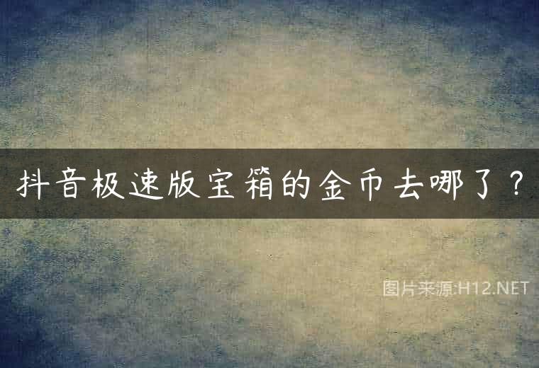 抖音极速版宝箱的金币去哪了？