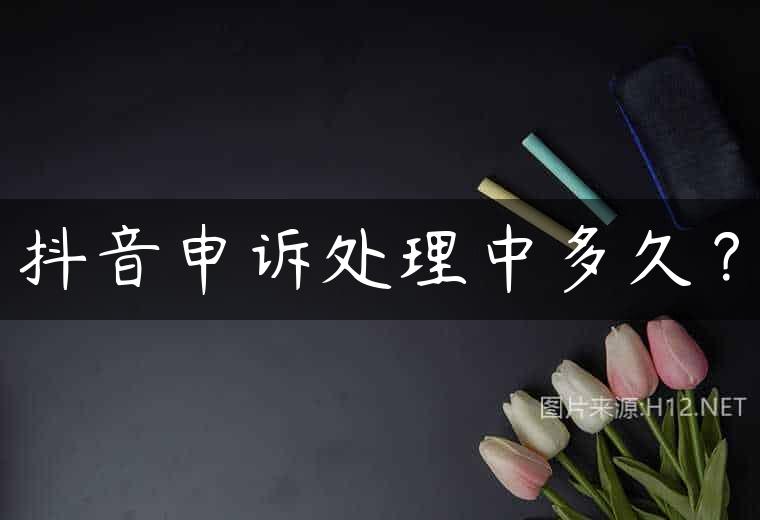 抖音申诉处理中多久？