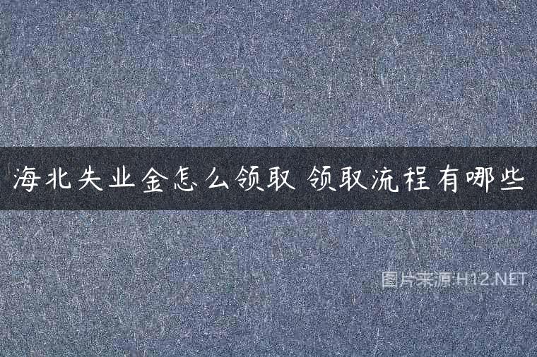 海北失业金怎么领取 领取流程有哪些