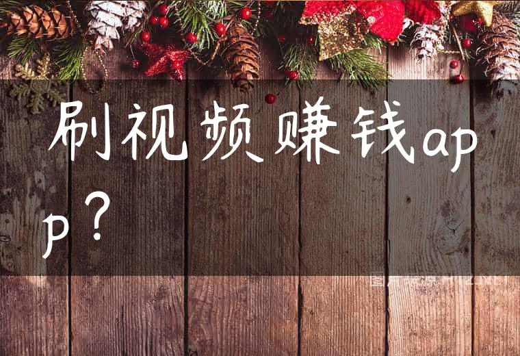 刷视频赚钱app？