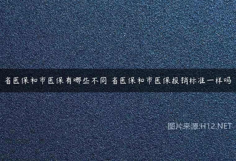 省医保和市医保有哪些不同 省医保和市医保报销标准一样吗