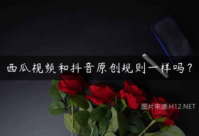 西瓜视频和抖音原创规则一样吗？