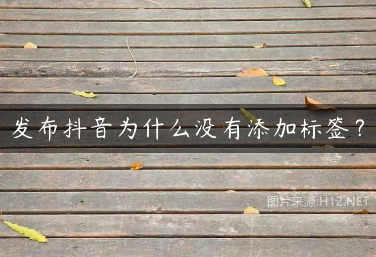 发布抖音为什么没有添加标签？