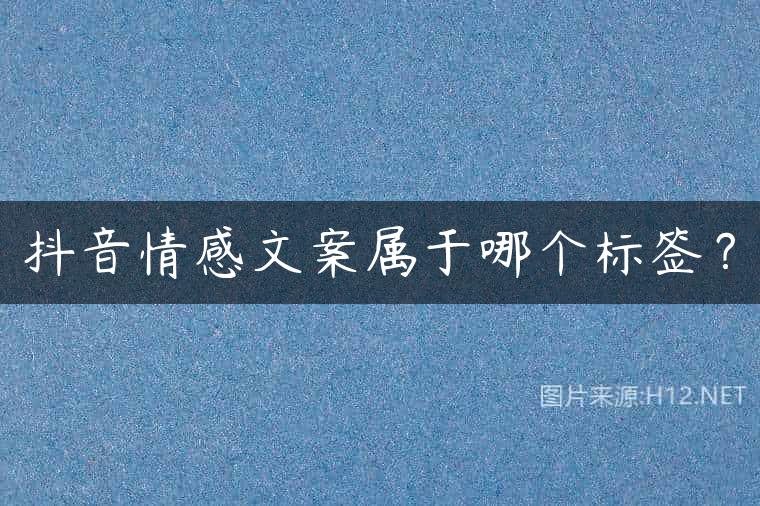 抖音情感文案属于哪个标签？