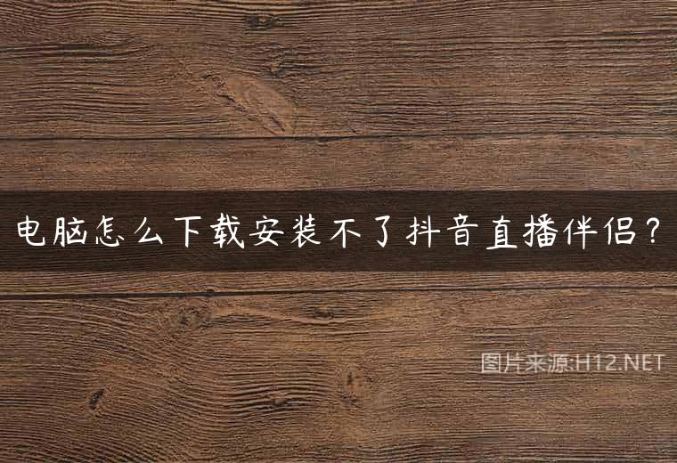 电脑怎么下载安装不了抖音直播伴侣？