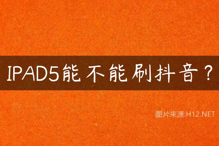 IPAD5能不能刷抖音？