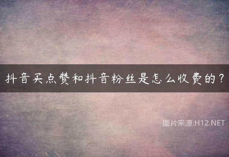 抖音买点赞和抖音粉丝是怎么收费的？