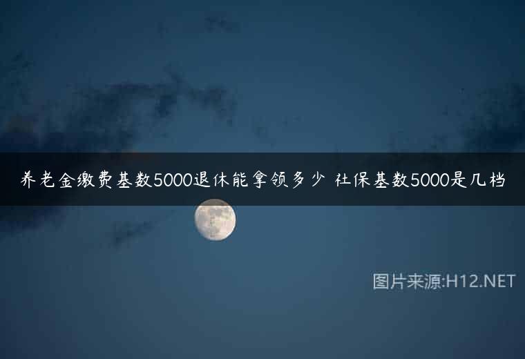 养老金缴费基数5000退休能拿领多少 社保基数5000是几档