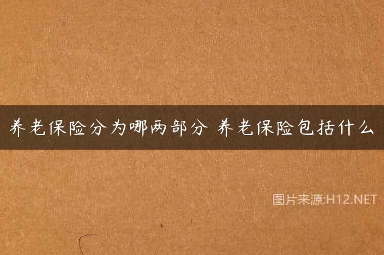 养老保险分为哪两部分 养老保险包括什么