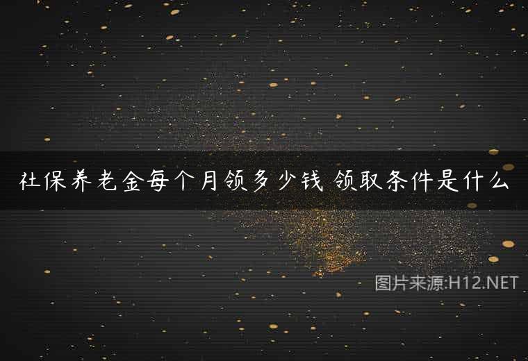 社保养老金每个月领多少钱 领取条件是什么