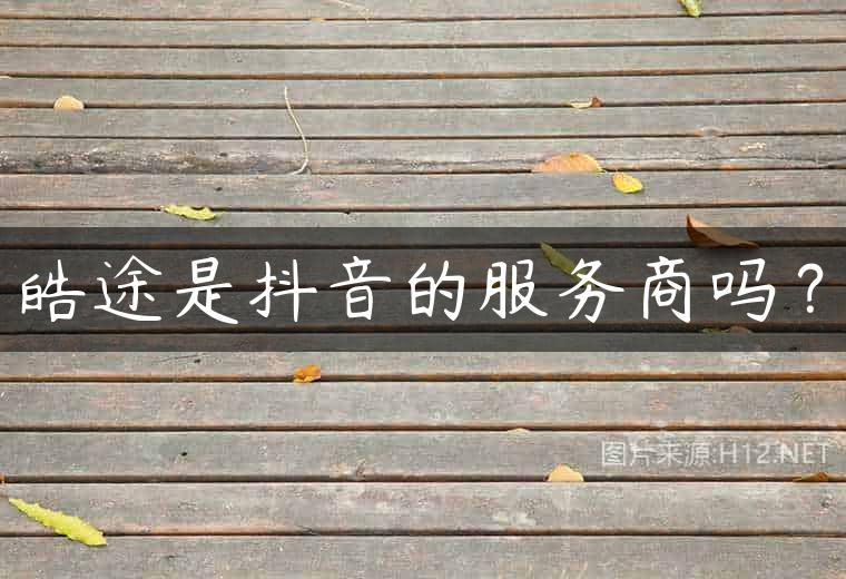 皓途是抖音的服务商吗？