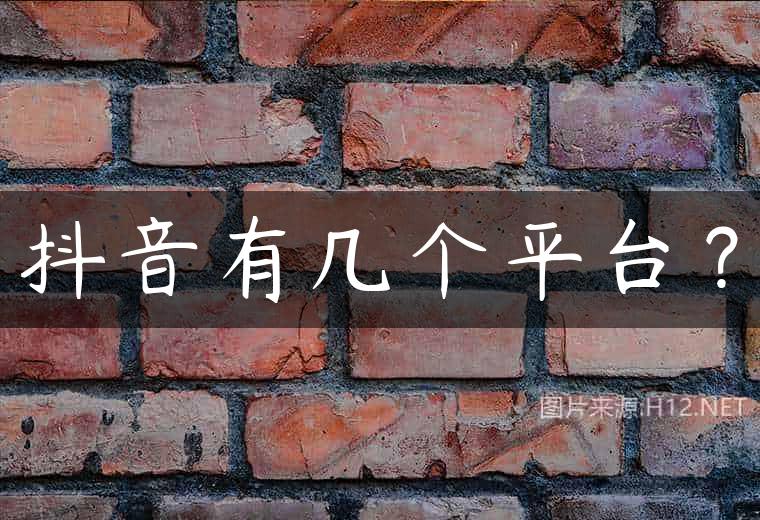 抖音有几个平台？