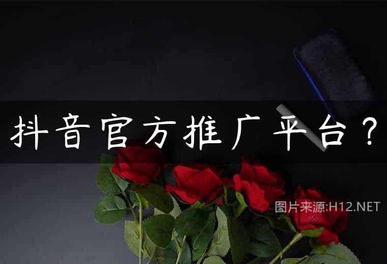抖音官方推广平台？