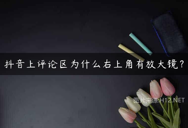 抖音上评论区为什么右上角有放大镜？