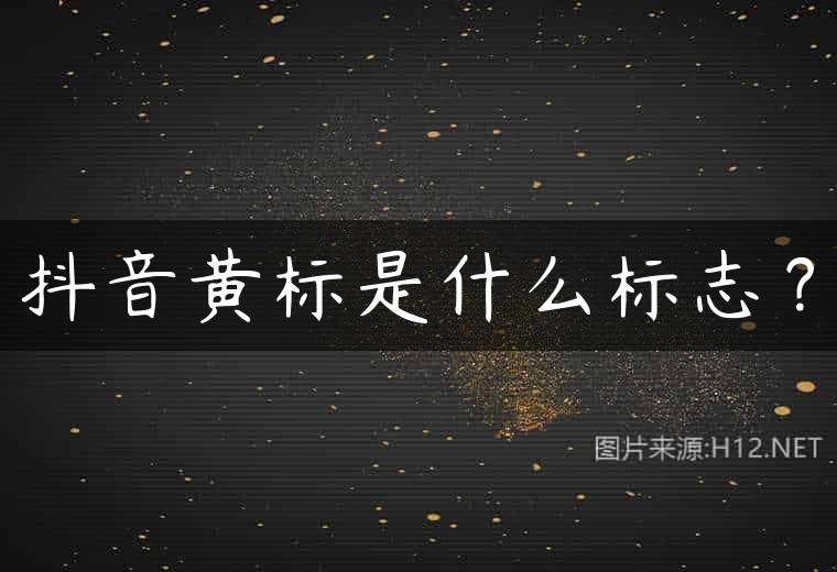抖音黄标是什么标志？