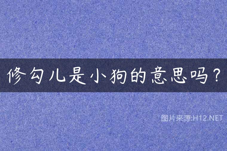 修勾儿是小狗的意思吗？