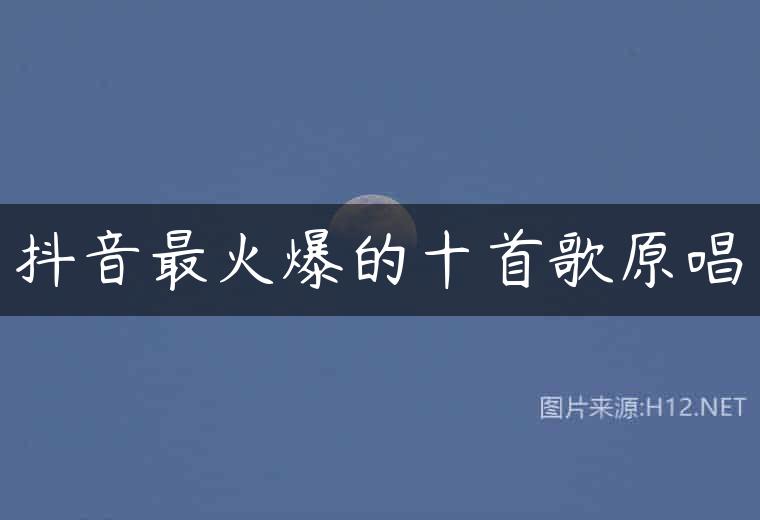 抖音最火爆的十首歌原唱