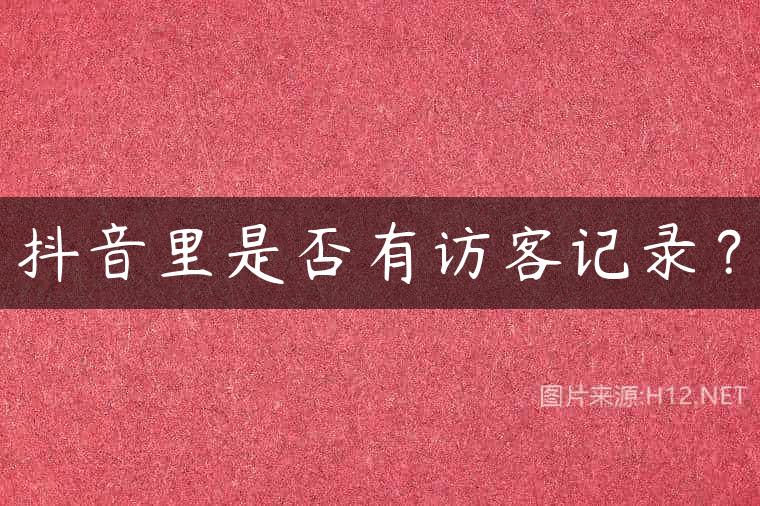 抖音里是否有访客记录？