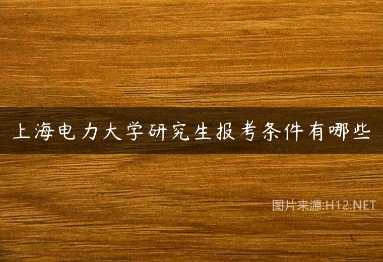 上海电力大学研究生报考条件有哪些