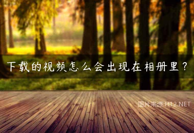 下载的视频怎么会出现在相册里？