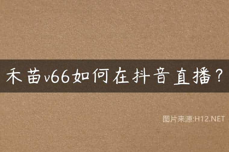 禾苗v66如何在抖音直播？