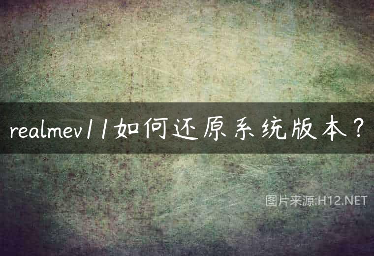 realmev11如何还原系统版本？