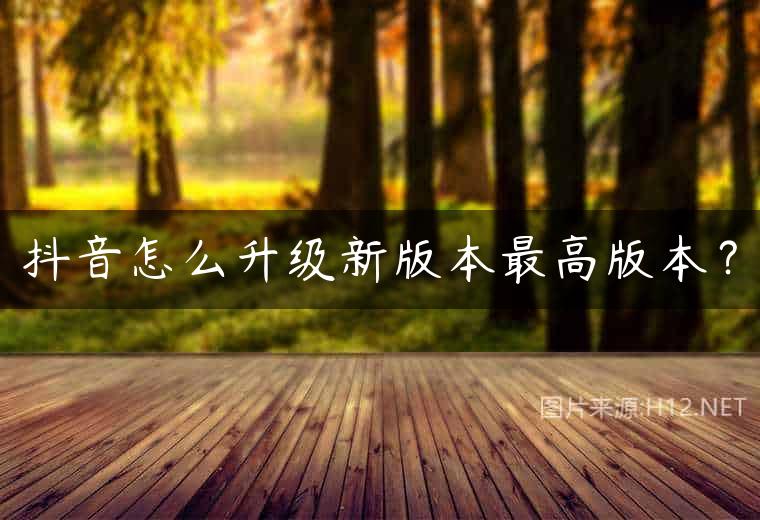 抖音怎么升级新版本最高版本？