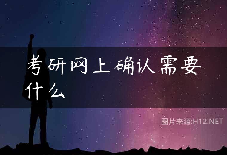 考研网上确认需要什么