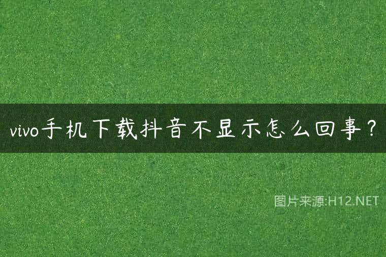 vivo手机下载抖音不显示怎么回事？