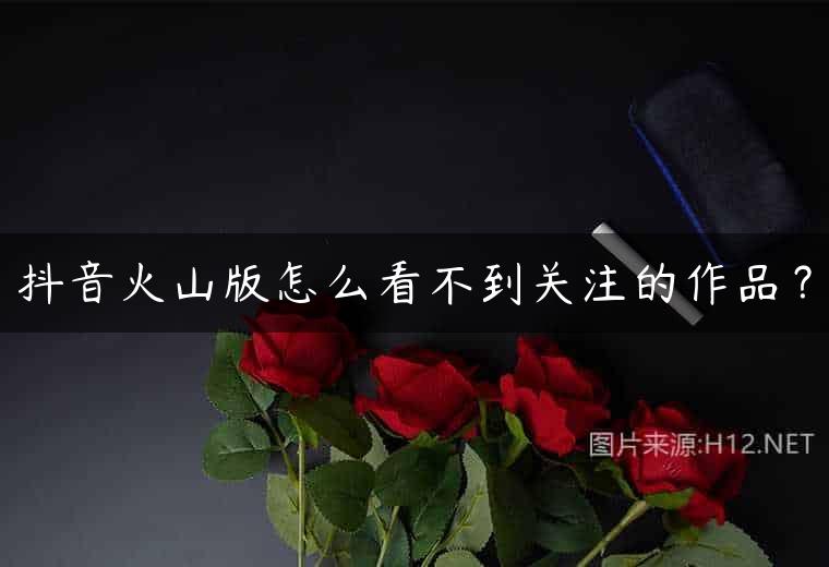 抖音火山版怎么看不到关注的作品？