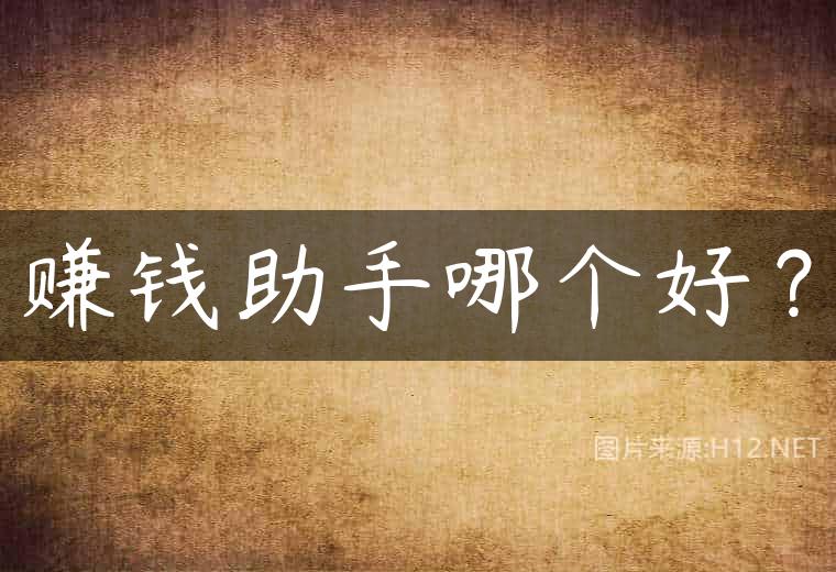 赚钱助手哪个好？