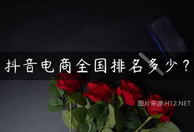 抖音电商全国排名多少？