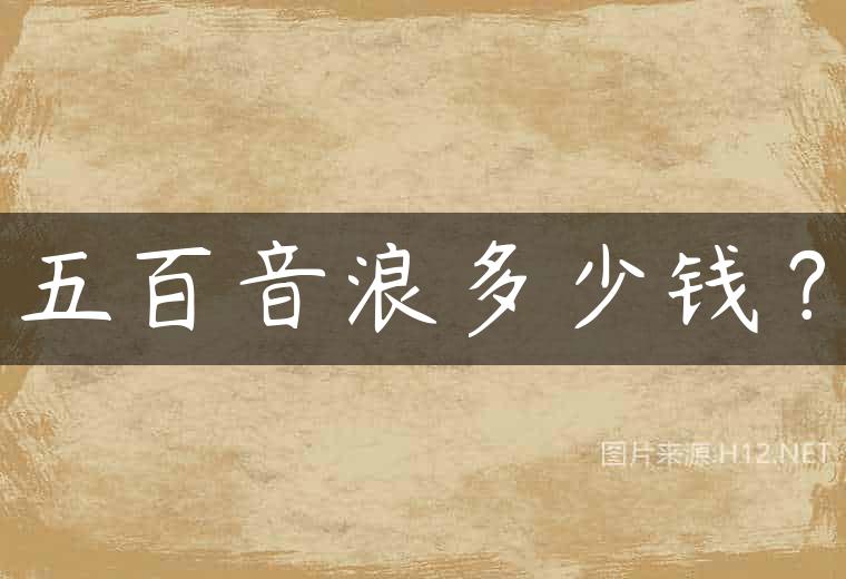 五百音浪多少钱？