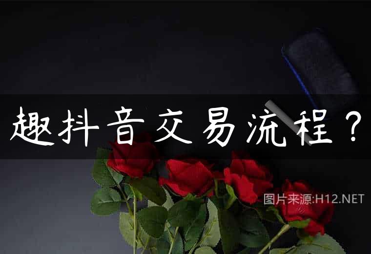趣抖音交易流程？