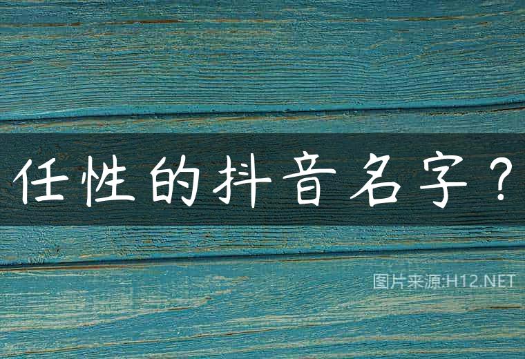 任性的抖音名字？