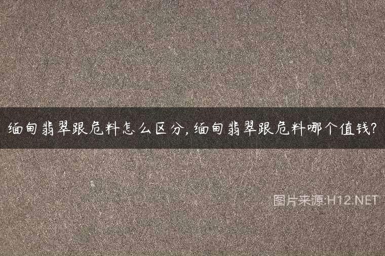 缅甸翡翠跟危料怎么区分, 缅甸翡翠跟危料哪个值钱?