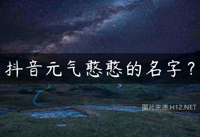 抖音元气憨憨的名字？