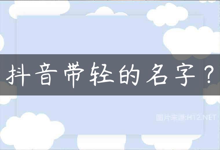 抖音带轻的名字？
