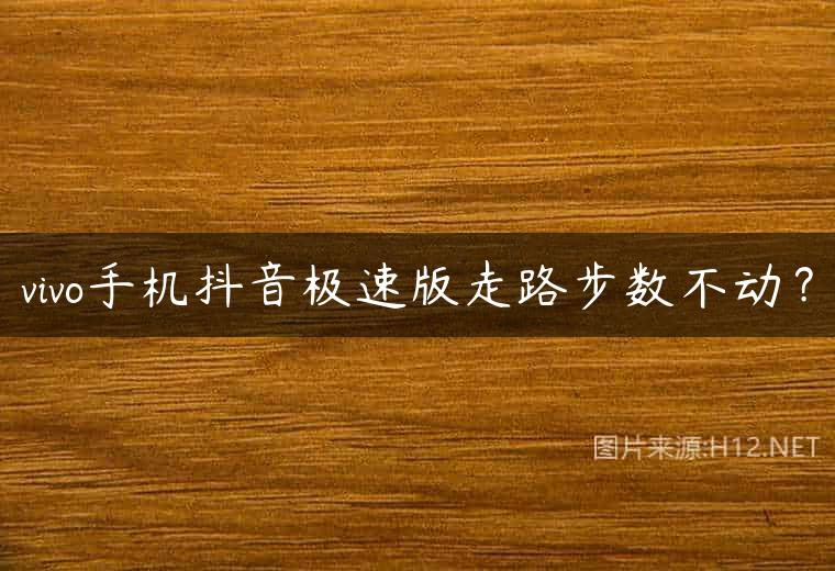 vivo手机抖音极速版走路步数不动？
