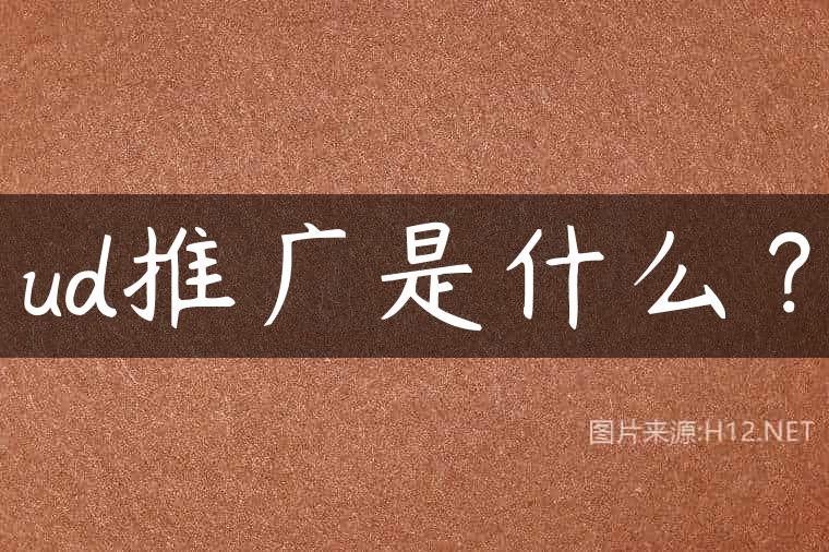 ud推广是什么？