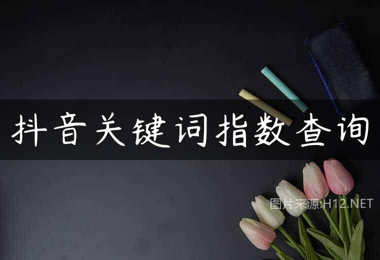抖音关键词指数查询