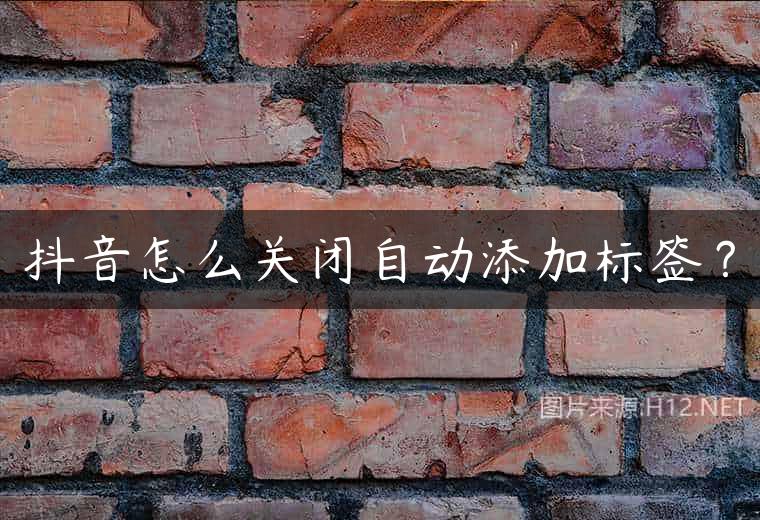抖音怎么关闭自动添加标签？