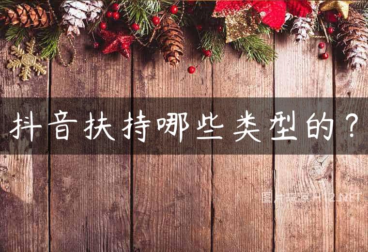 抖音扶持哪些类型的？