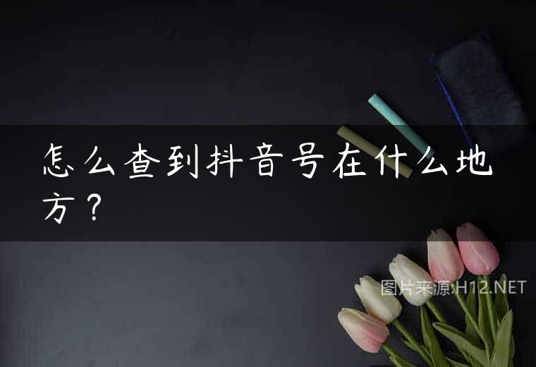 怎么查到抖音号在什么地方？