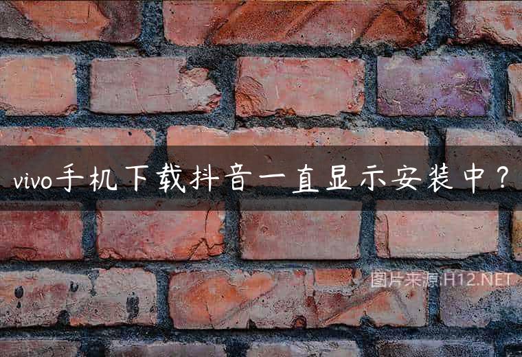 vivo手机下载抖音一直显示安装中？