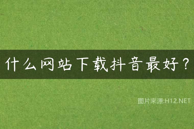 什么网站下载抖音最好？