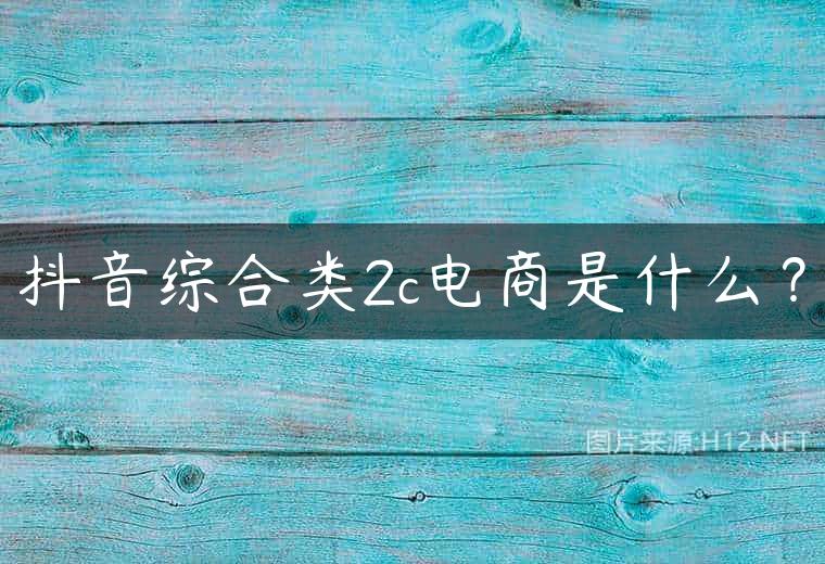 抖音综合类2c电商是什么？