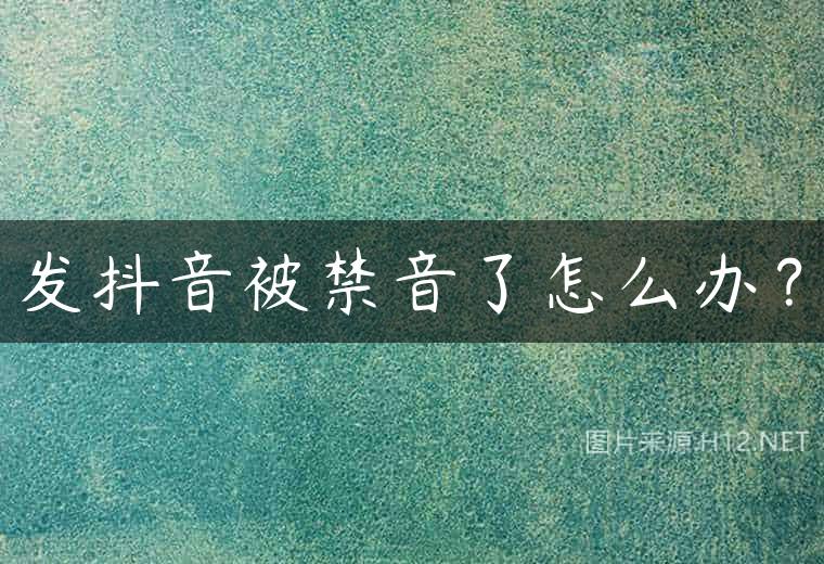 发抖音被禁音了怎么办？